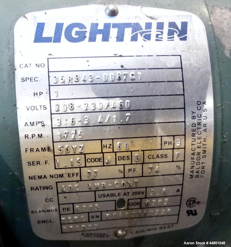 Used 275 Gallon Stainless Steel Par Piping & Fabrication Tank, Model X5C100 