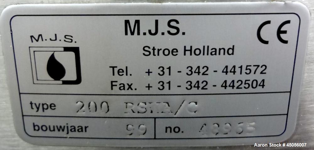 Used 200 Liter Stainless Steel M.J.S. Tank