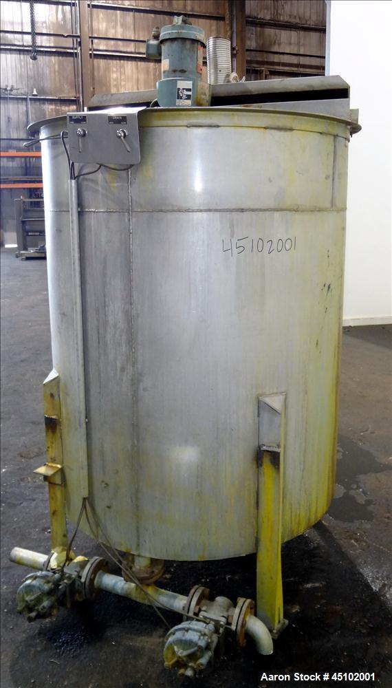 Used- 458 Gallon Stainless Steel Haza Mechanical Tank, Model XJ-30