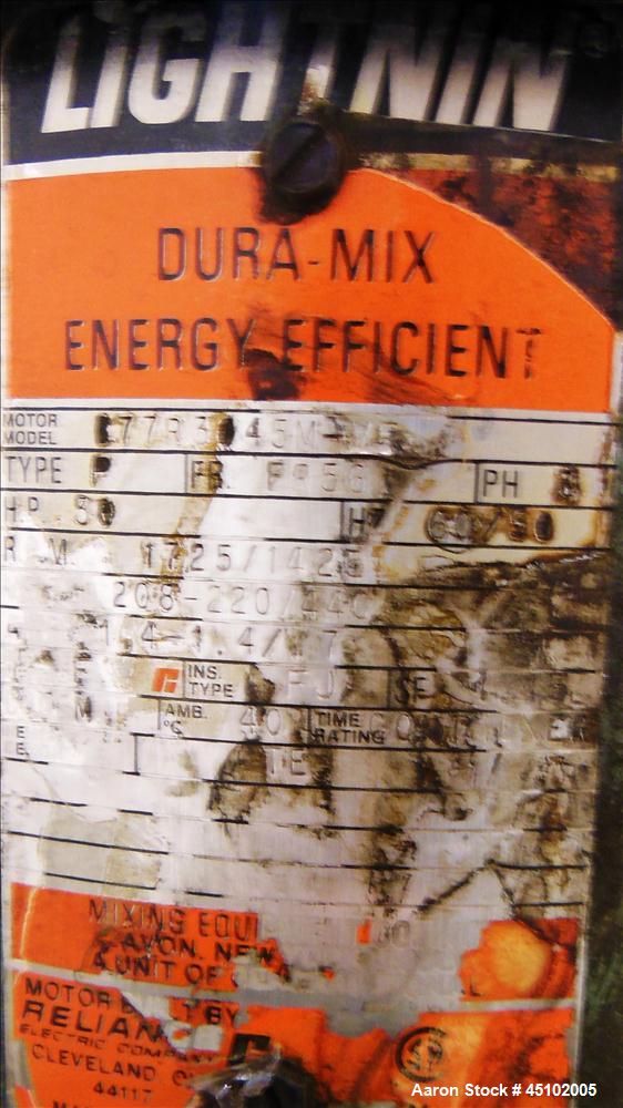 Used 458 Gallon Stainless Steel Haza Mechanical Tank, Model XJ-30AM