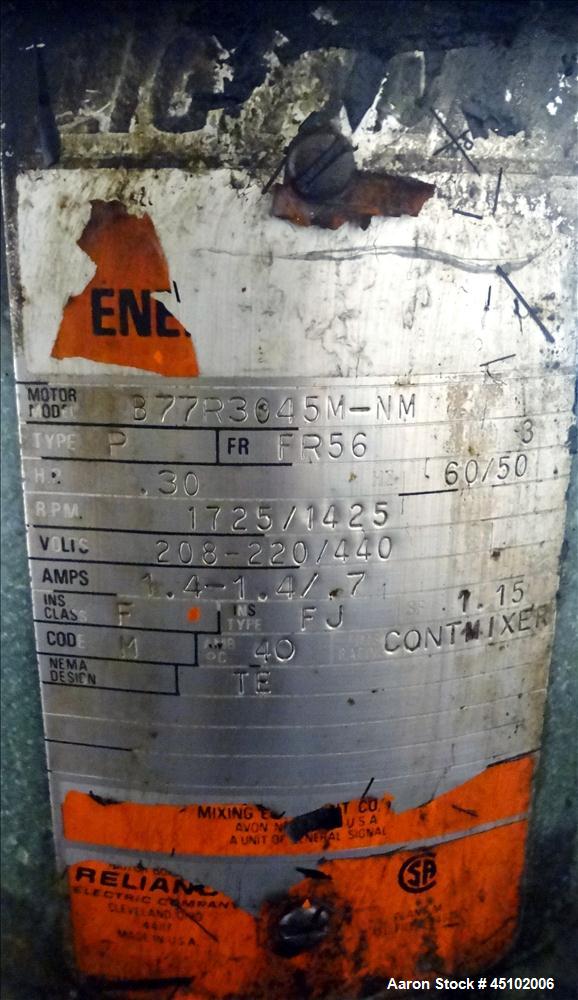 Used 458 Gallon Stainless Steel Haza Mechanical Tank, Model XJ-30