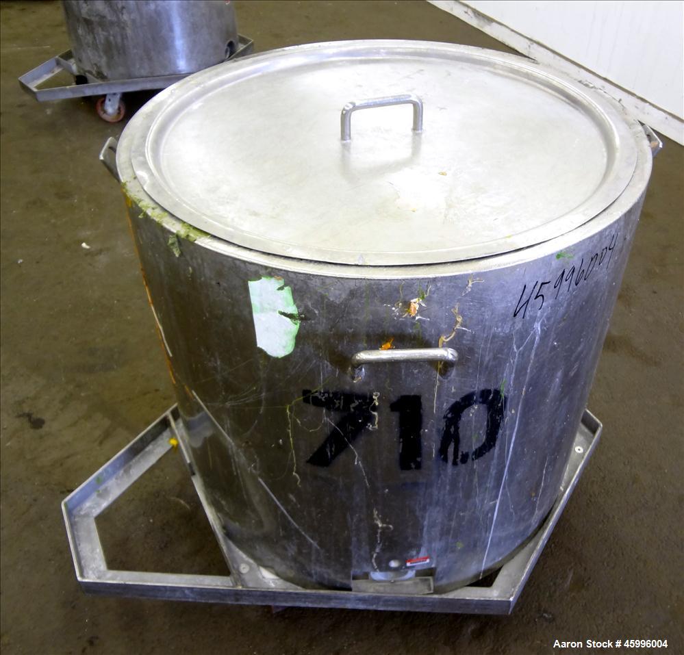 Used Tank, Approximate 60 Gallon, 304 Stainless Steel, Vertical