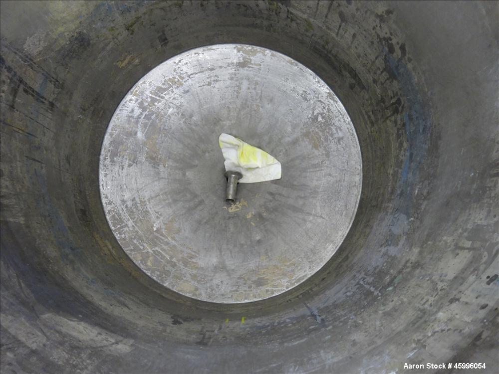 Used Tank, Approximate 50 Gallon, 304 Stainless Steel, Jacketed, Vertical. 24" Diameter x 27" straight side. Open top, dish bottom with a 1.5" center bottom outlet. Includes attached heating element ...