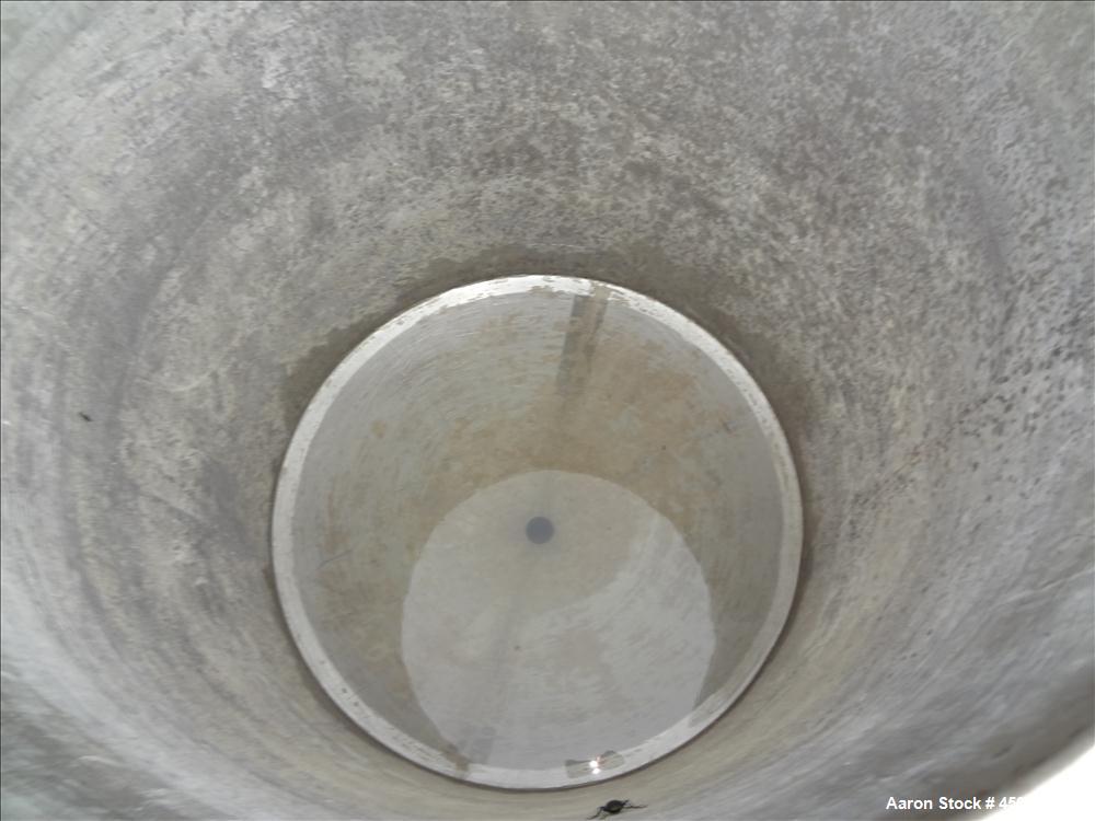 Used Tank, Approximate 50 Gallon, 304 Stainless Steel, Jacketed, Vertical. 24" Diameter x 27" straight side. Open top, dish bottom with a 1.5" center bottom outlet. Includes attached heating element ...