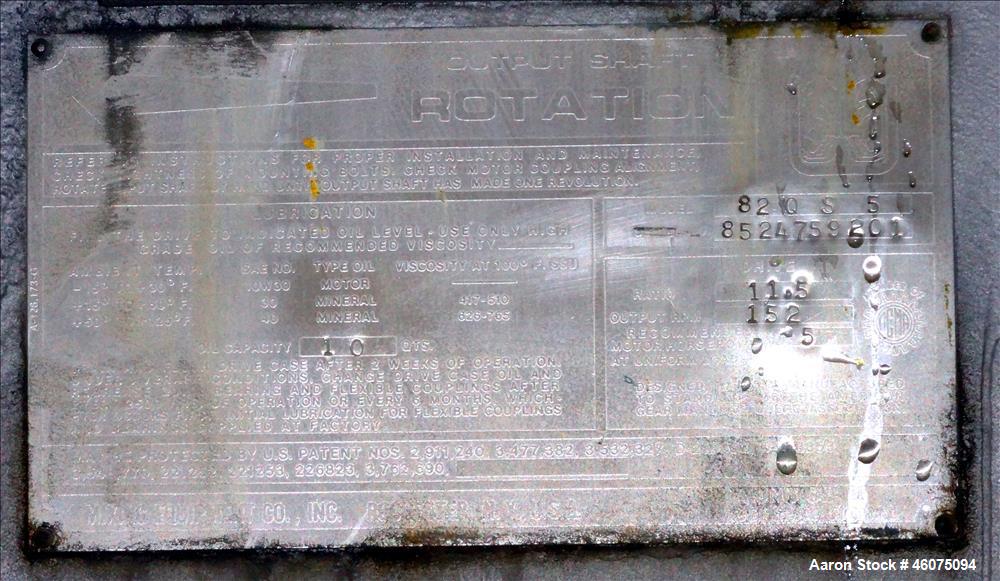 Used Agitated Tank, 425 Gallon, 304 Stainless Steel, Vertical. Approximate 36" diameter x 96" straight side. Dished top and bottom. Top entering Lightnin agitator, model 82-QS-5, serial# 8524759201, ...
