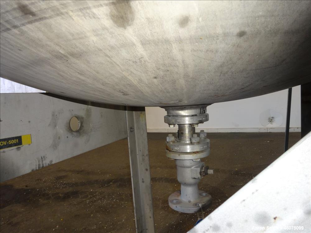 Used Tank, 225 Gallon, 304 Stainless Steel, Vertical. Approximate 42" diameter x 34" straight side, dished top & bottom. Off center top entering Lightnin agitator, model XJSS, serial# R0060117001. Ap...