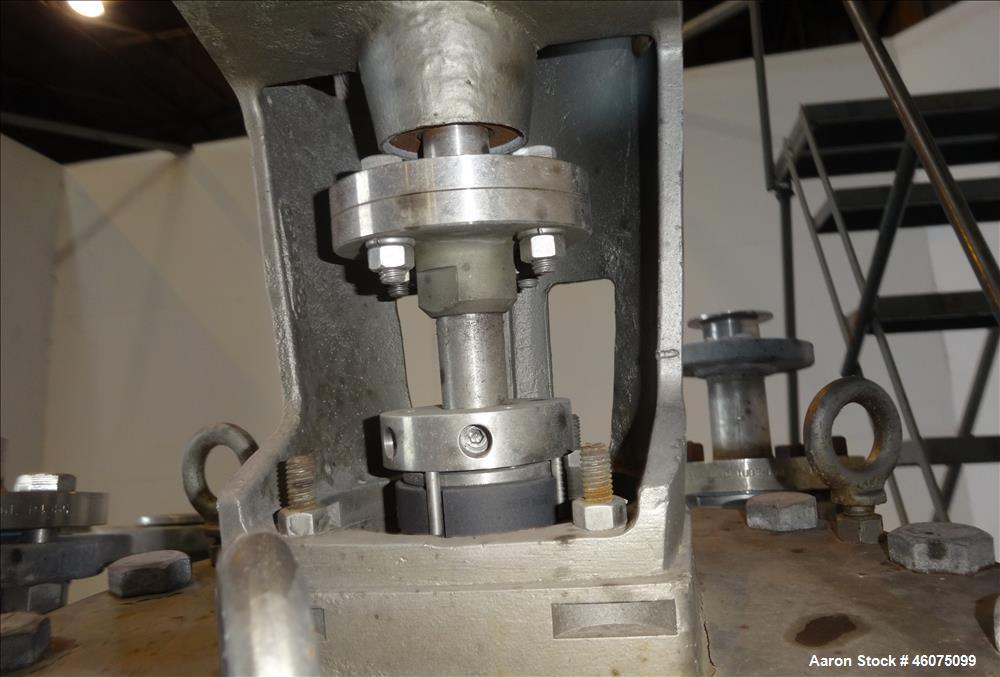 Used Tank, 225 Gallon, 304 Stainless Steel, Vertical. Approximate 42" diameter x 34" straight side, dished top & bottom. Off center top entering Lightnin agitator, model XJSS, serial# R0060117001. Ap...