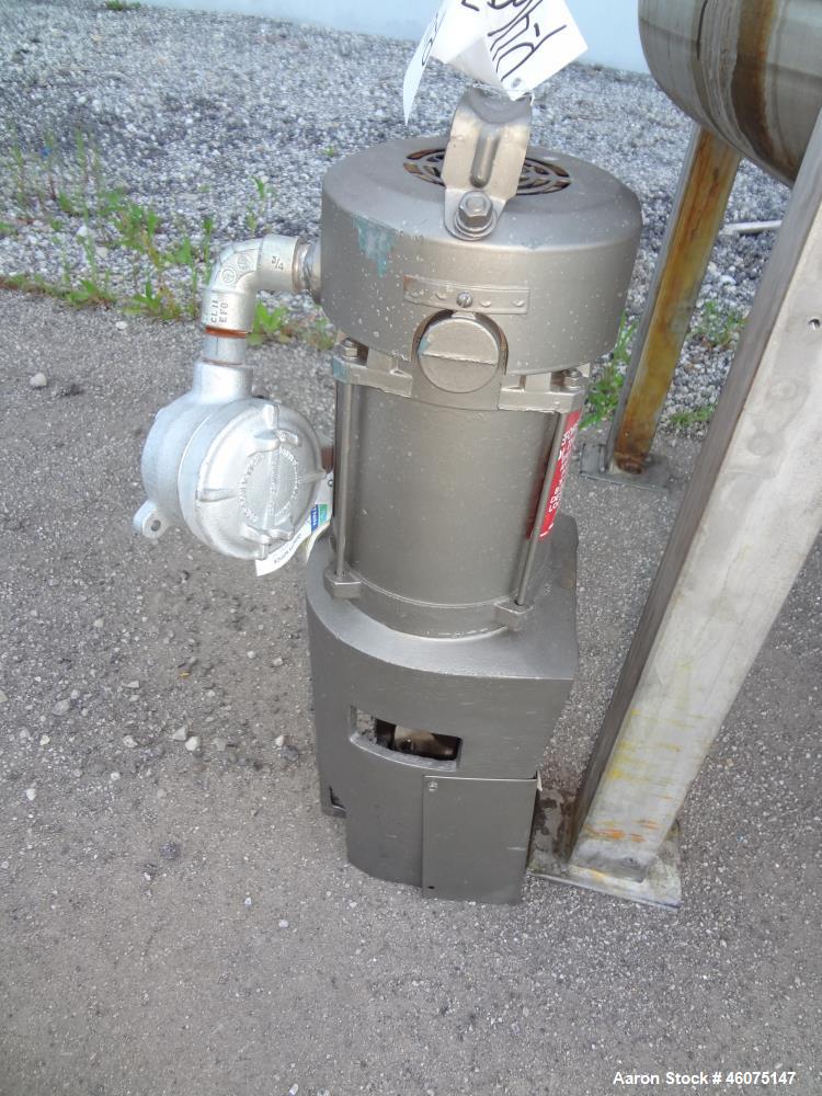 Used Tank, 275 Gallon, 316 Stainless Steel, Vertical. Approximate 42" diameter x 43" straight side, dished top & bottom. Off center top entering air operated Lightnin agitator, model EKXJAC-100, seri...