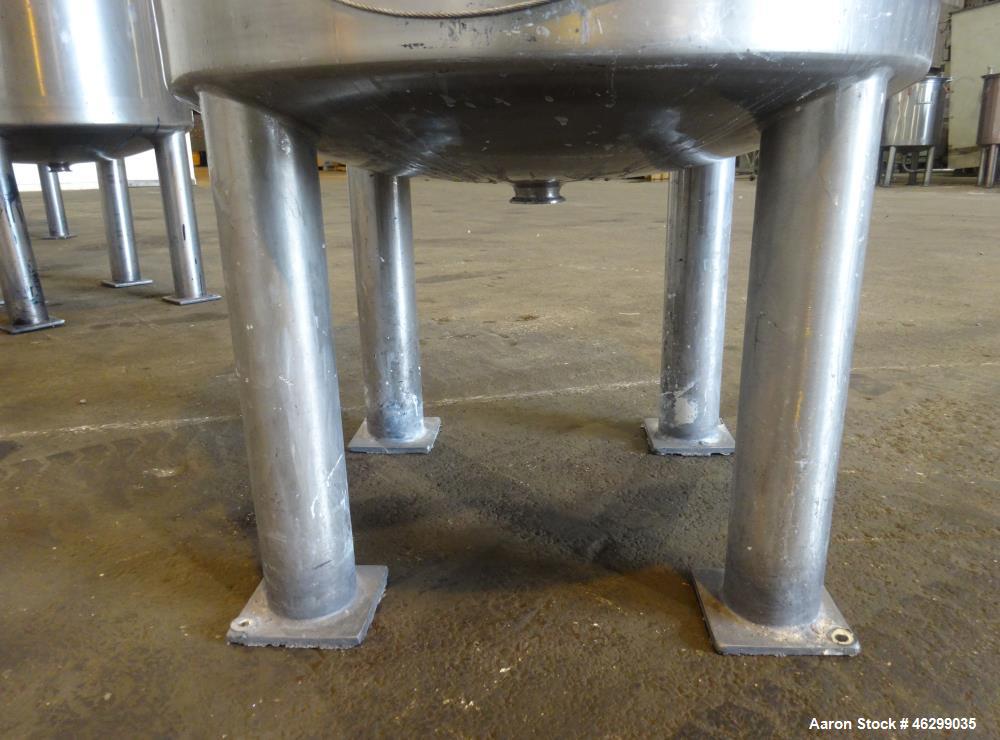 Used- Tank, Approximately 80 Gallons, 304 Stainless Steel, Vertical. 30" Diameter x 28" straight side. Bolt-on flat top with...