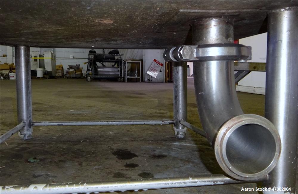 Used Custom Mixing Tank, 220 Gallons, 304 Stainless Steel, Vertical.