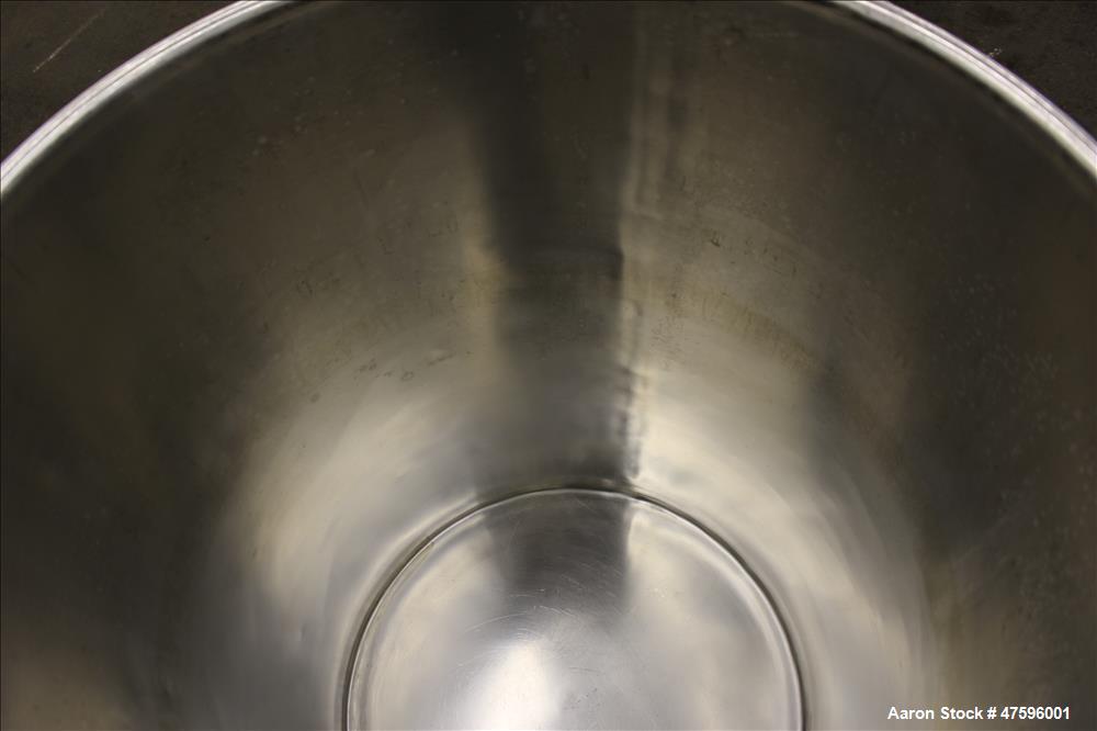 Used- Tank, Approximate 50 Gallon, 316 Stainless Steel, Vertical.
