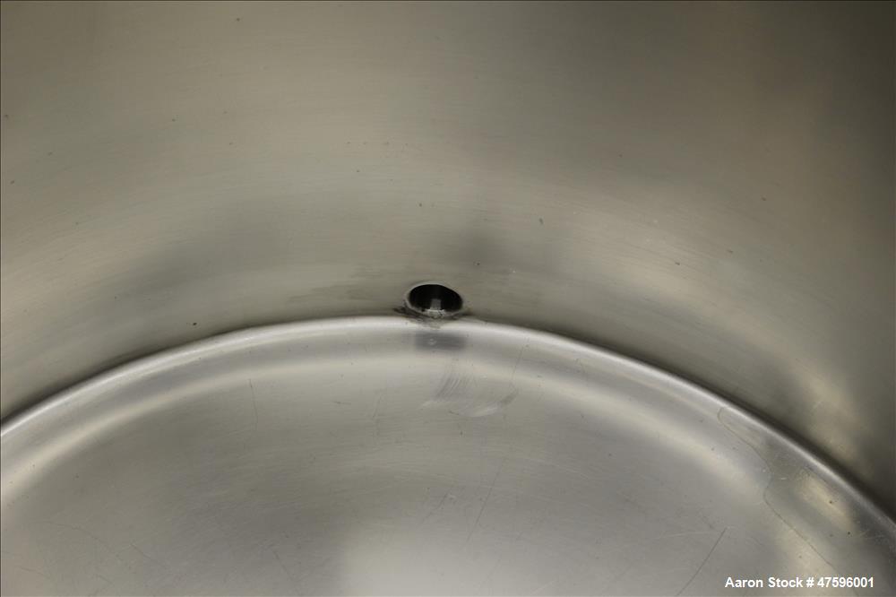 Used- Tank, Approximate 50 Gallon, 316 Stainless Steel, Vertical.