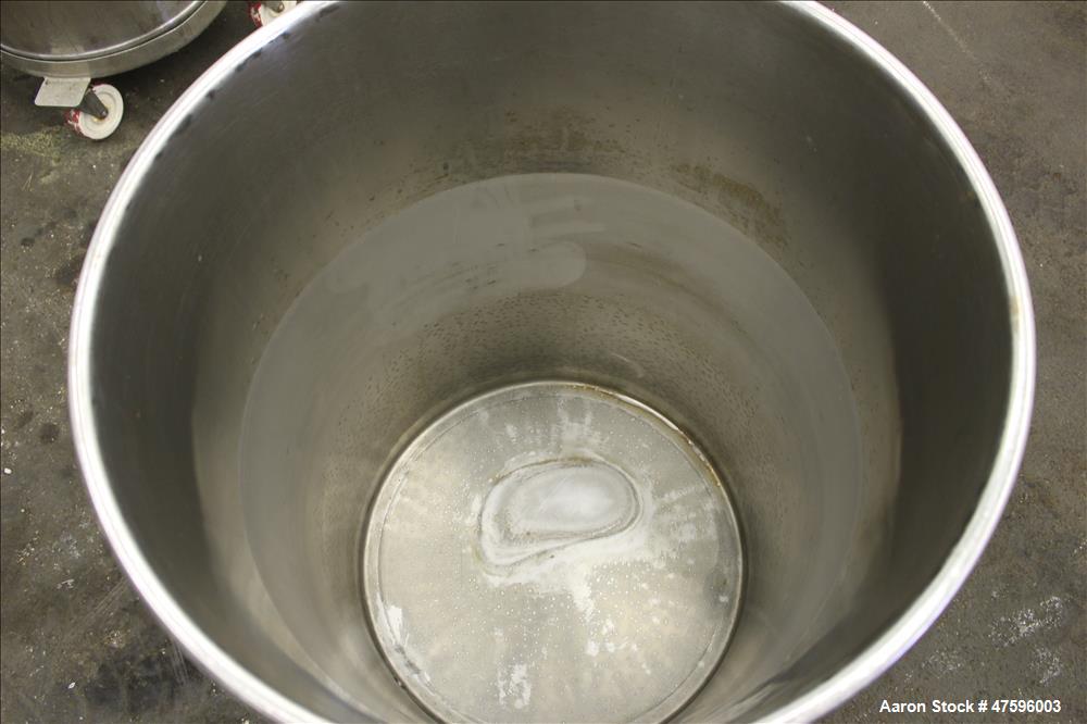 Used Tank, Approximate 50 Gallon, 316 Stainless Steel, Vertical.