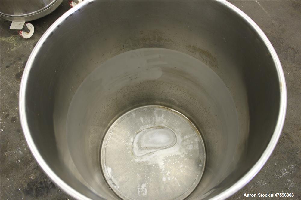 Used- Tank, Approximate 50 Gallon, 316 Stainless Steel, Vertical.