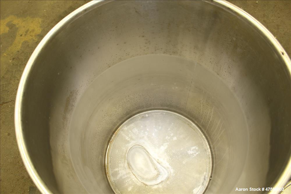 Used Tank, Approximate 50 Gallon, 316 Stainless Steel, Vertical.