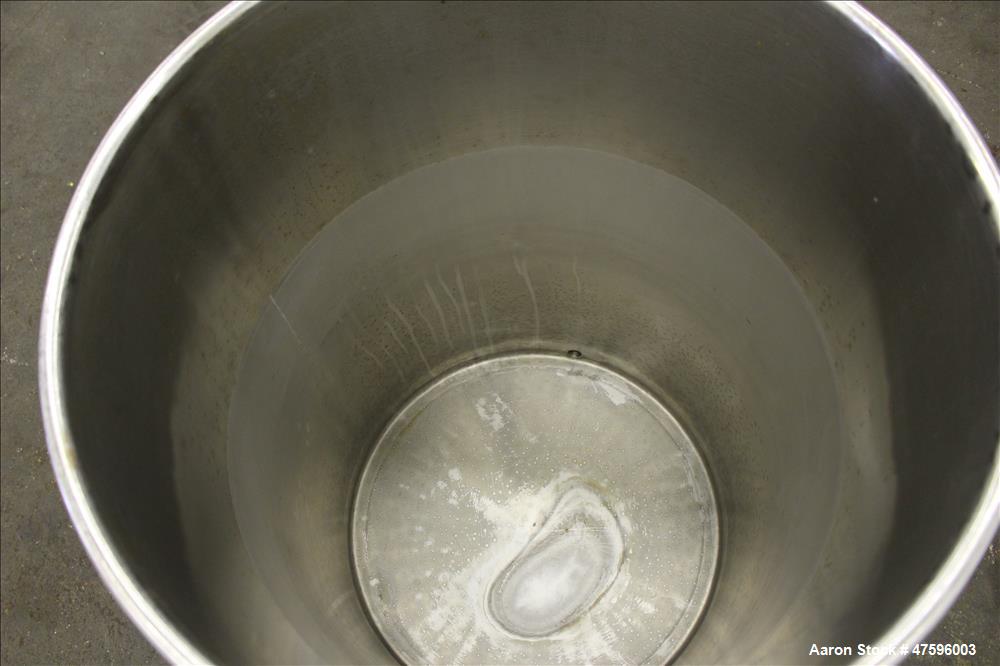 Used Tank, Approximate 50 Gallon, 316 Stainless Steel, Vertical.