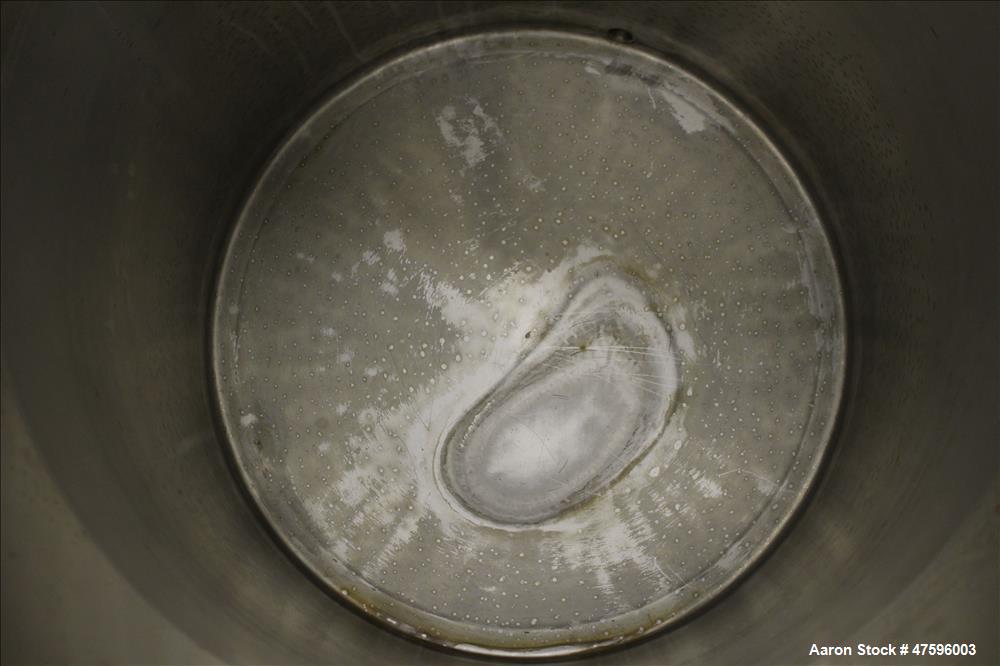 Used Tank, Approximate 50 Gallon, 316 Stainless Steel, Vertical.