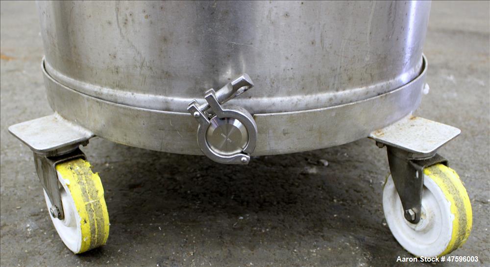 Used Tank, Approximate 50 Gallon, 316 Stainless Steel, Vertical.