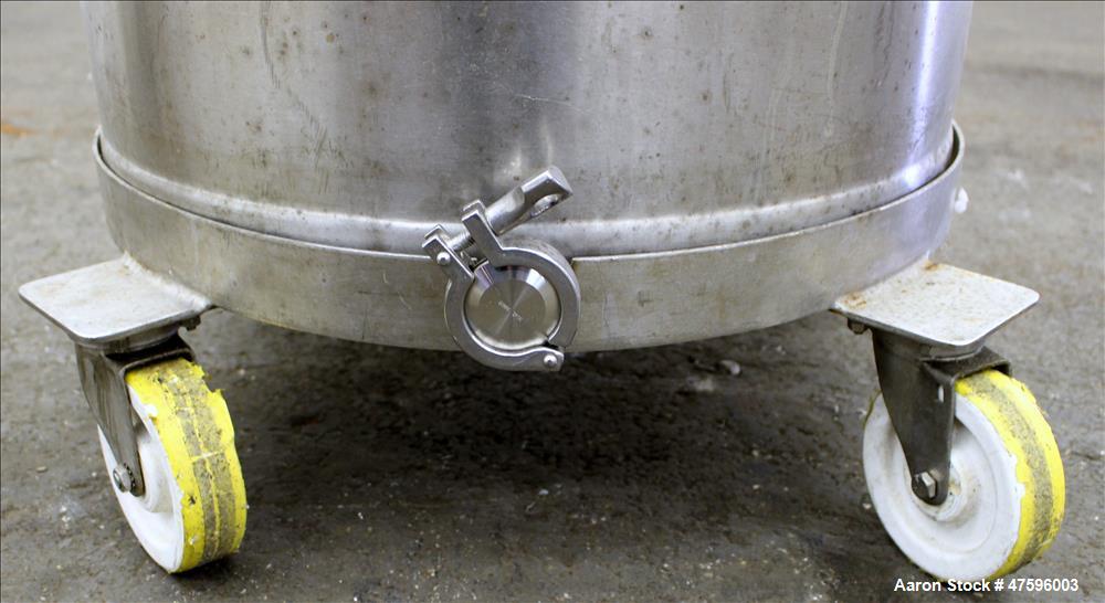 Used- Tank, Approximate 50 Gallon, 316 Stainless Steel, Vertical.