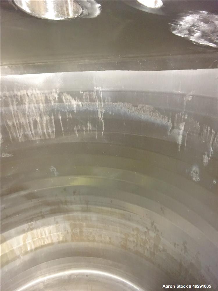 Used Jacketed Mix Tank, Approx. 300 Gallon, 304 Stainless Steel, Vertical.
