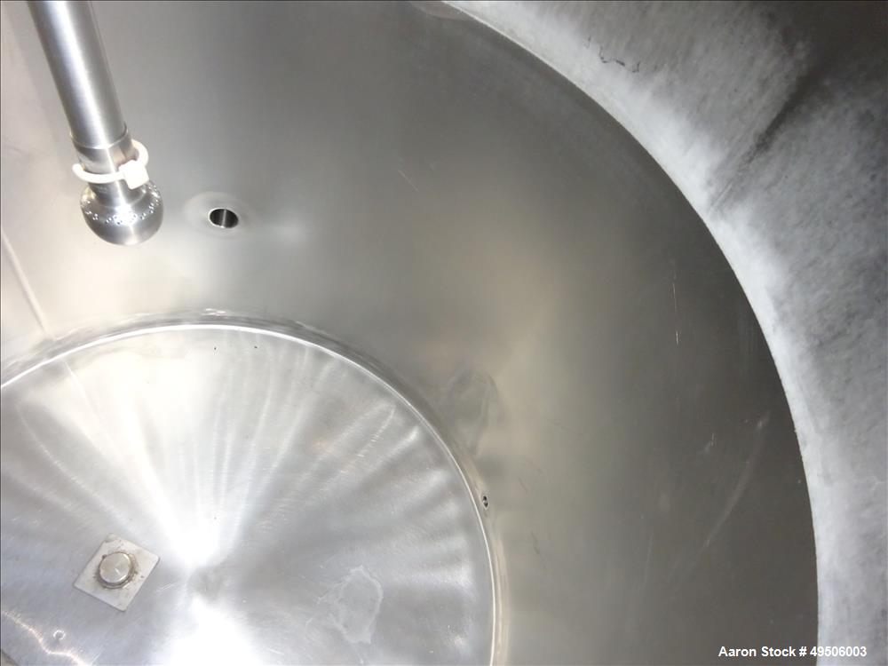 Used Tank, Approximate 300 gallon, Stainless Steel, Vertical.