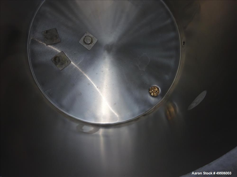 Used Tank, Approximate 300 gallon, Stainless Steel, Vertical.
