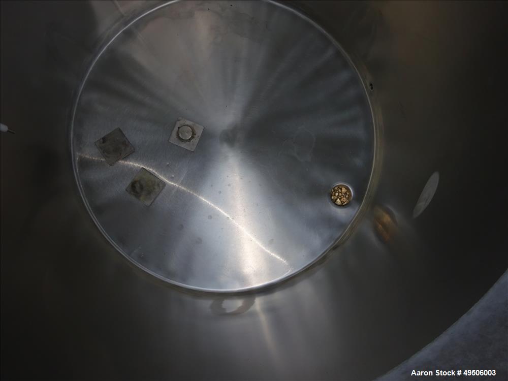 Used Tank, Approximate 300 gallon, Stainless Steel, Vertical.
