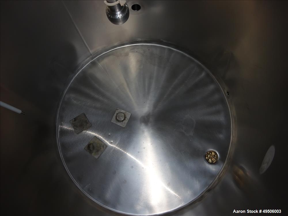 Used Tank, Approximate 300 gallon, Stainless Steel, Vertical.