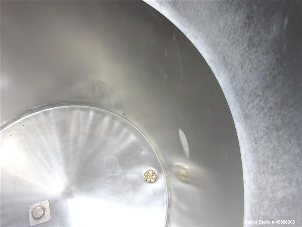 Used Tank, Approximate 300 gallon, Stainless Steel, Vertical.