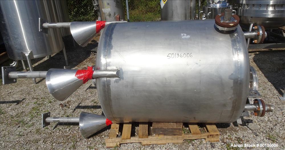 Used- Four Corp. Pressure Tank, Approximate 250 Gallon, 316L Stainless Steel, Ve
