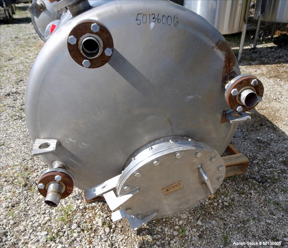 Used Four Corp. Pressure Tank, Approximate 250 Gallon, 316L Stainless Steel, Ve