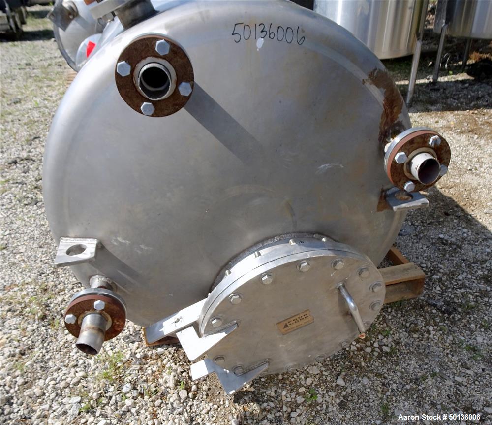 Used- Four Corp. Pressure Tank, Approximate 250 Gallon, 316L Stainless Steel, Ve