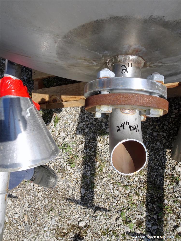 Used Four Corp. Pressure Tank, Approximate 250 Gallon, 316L Stainless Steel, Ve