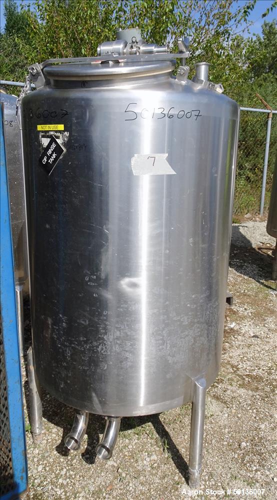 Used Tank, Approximate Gallon, 316 Stainless Steel, Vertical.
