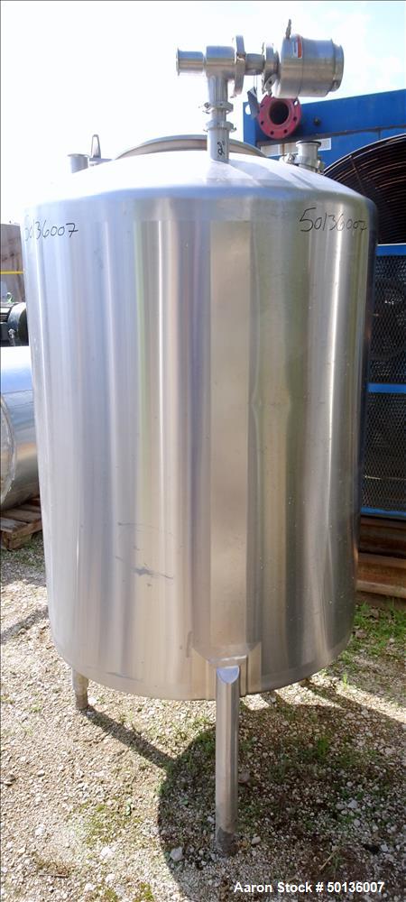 Used Tank, Approximate Gallon, 316 Stainless Steel, Vertical.