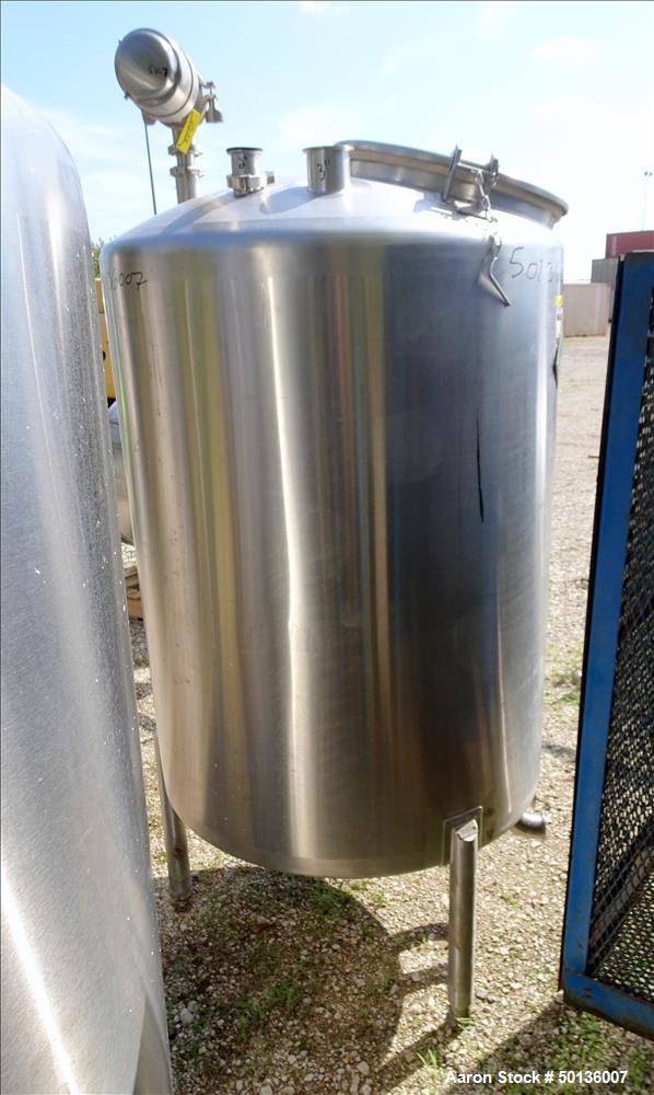 Used Tank, Approximate Gallon, 316 Stainless Steel, Vertical.