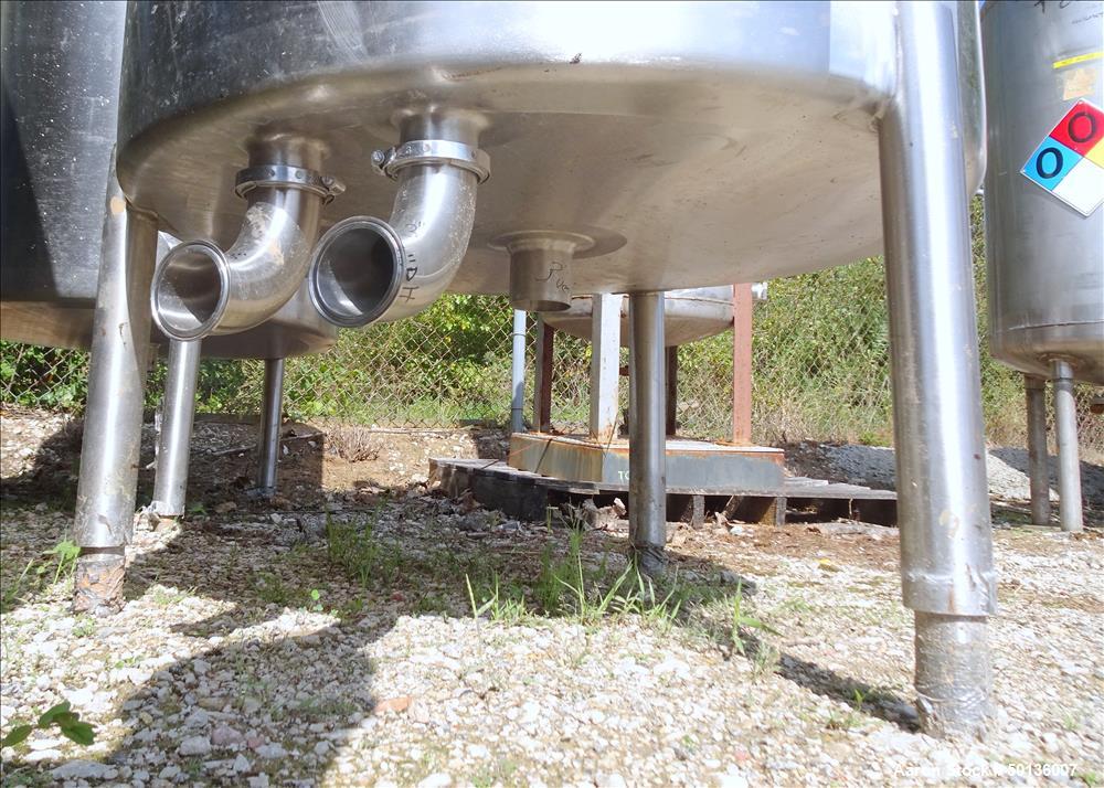 Used Tank, Approximate Gallon, 316 Stainless Steel, Vertical.