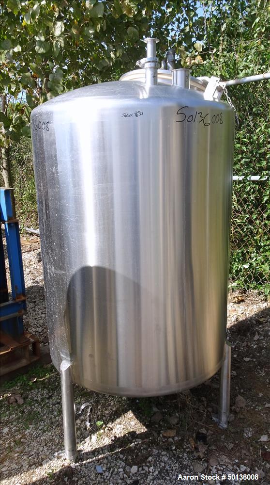 Used- Tank, Approximate Gallon, 316 Stainless Steel, Vertical.