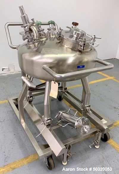 Used- Inox’ouest Pressure Mix Tank, 100 Liter, 316 Stainless Steel, Vertical.