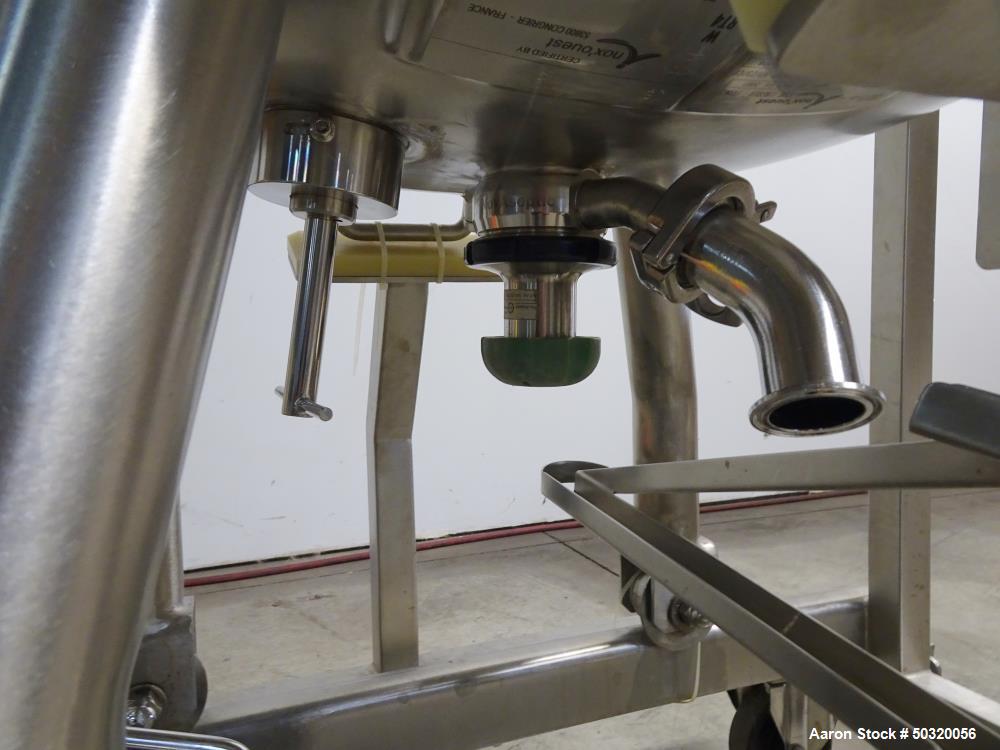 Used Inox'ouest Pressure Mix Tank, 100 Liter, 316L Stainless Steel, Vertical