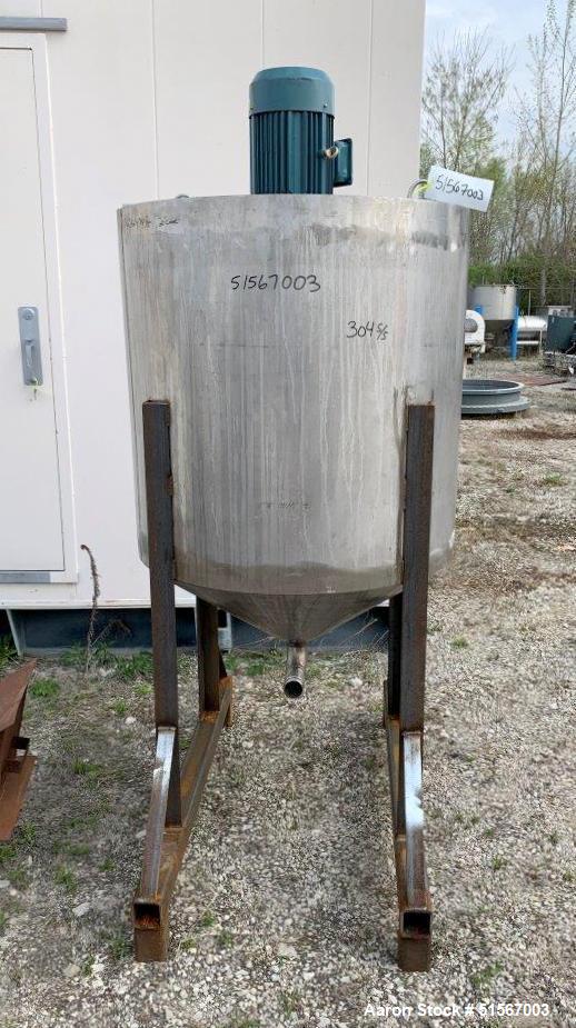 Used- Stainless Steel Tank, 175 gallon