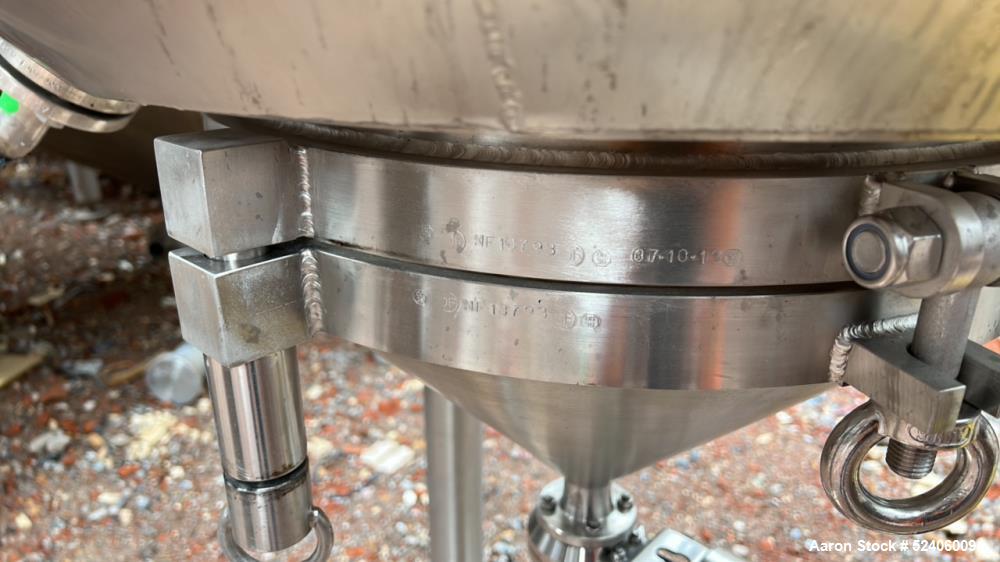 Used Berlie-Falco Jacketed Pressure Tank, Approximate 1235 Liter (326 Gallon), 3