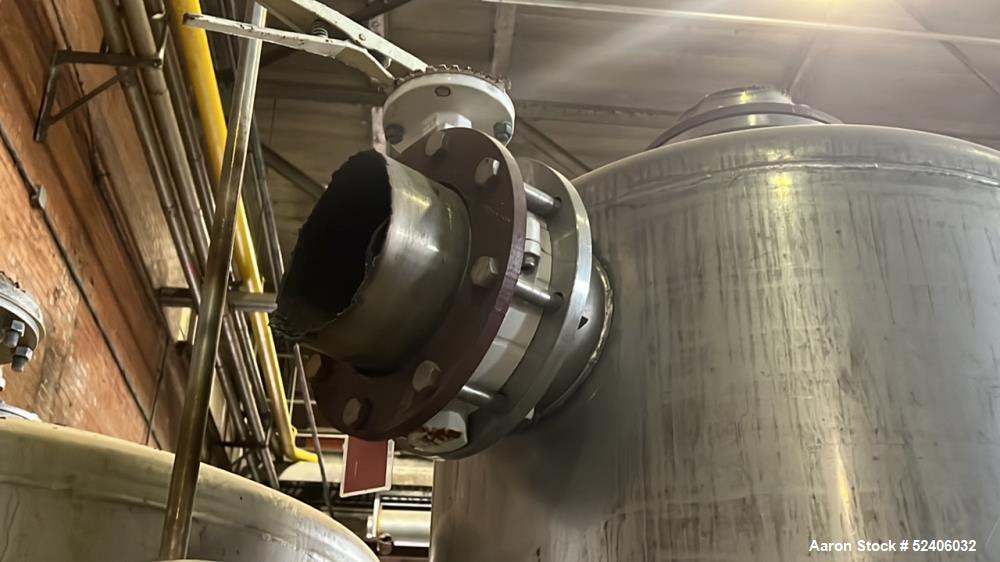 Used Tank, Approximate 250 Gallon, Stainless Steel, Vertical. Approximate 30" diameter x 77" straight side, dished top & bottom. Mounted on 4 stainless legs.