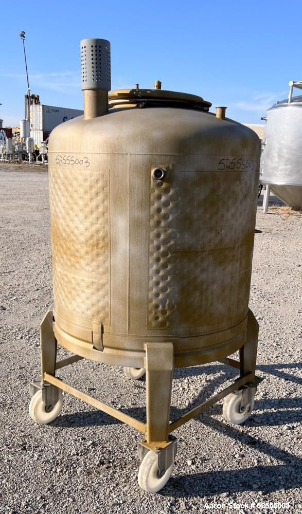 Used- UCON 800 Liter Jacketed Tank, 211 Gallon, 316 Stainless Steel, Vertical. Approximate 40" diameter x 30" straight side....