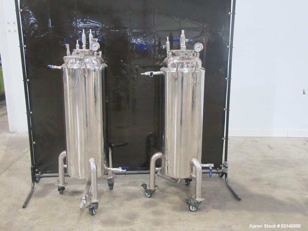 Lot of (2) Used USA Lab 100LB Jacketed Tanks – 304 Stainless Steel, 60L Capacity