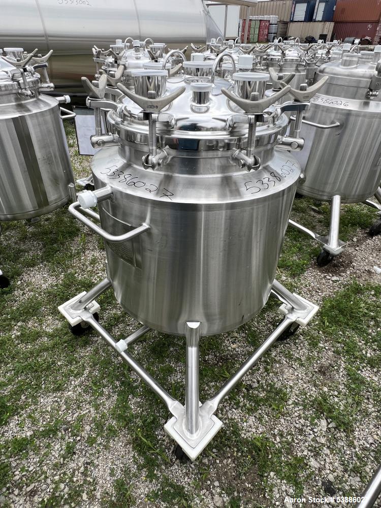 Used Dished Bottom 316L Stainless Steel Jacketed Tank, Made by Precision Stainless.