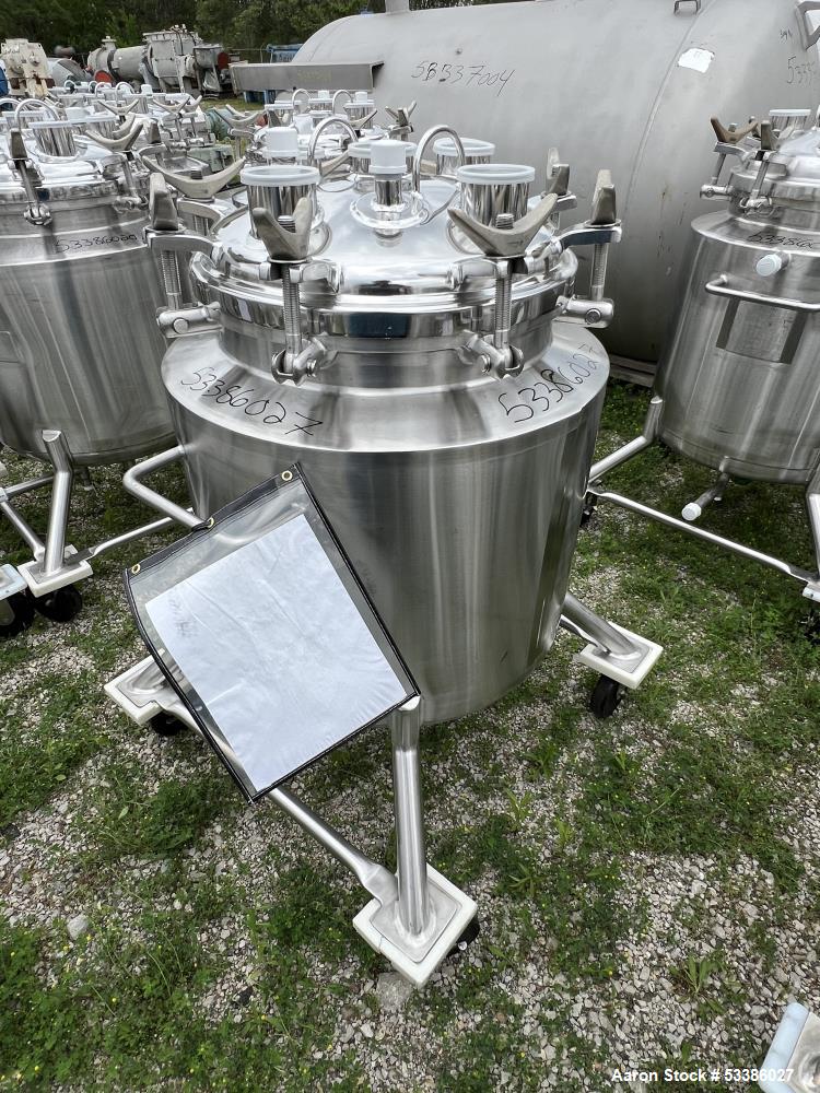 Used Dished Bottom 316L Stainless Steel Jacketed Tank, Made by Precision Stainless.