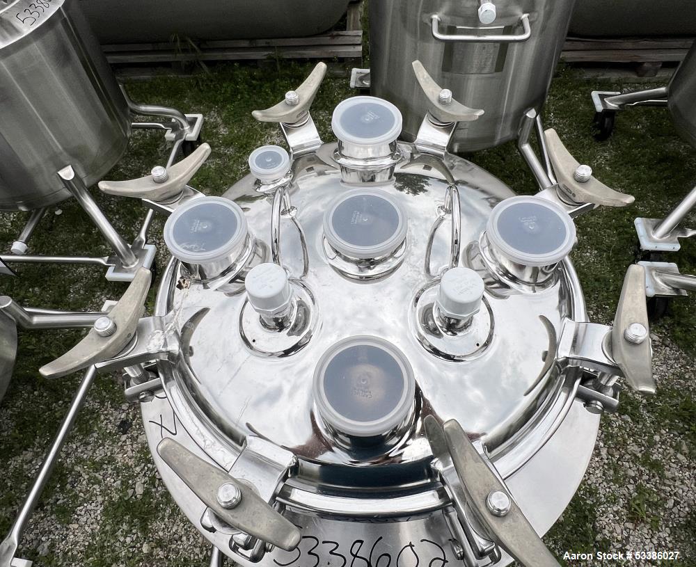 Used Dished Bottom 316L Stainless Steel Jacketed Tank, Made by Precision Stainless.