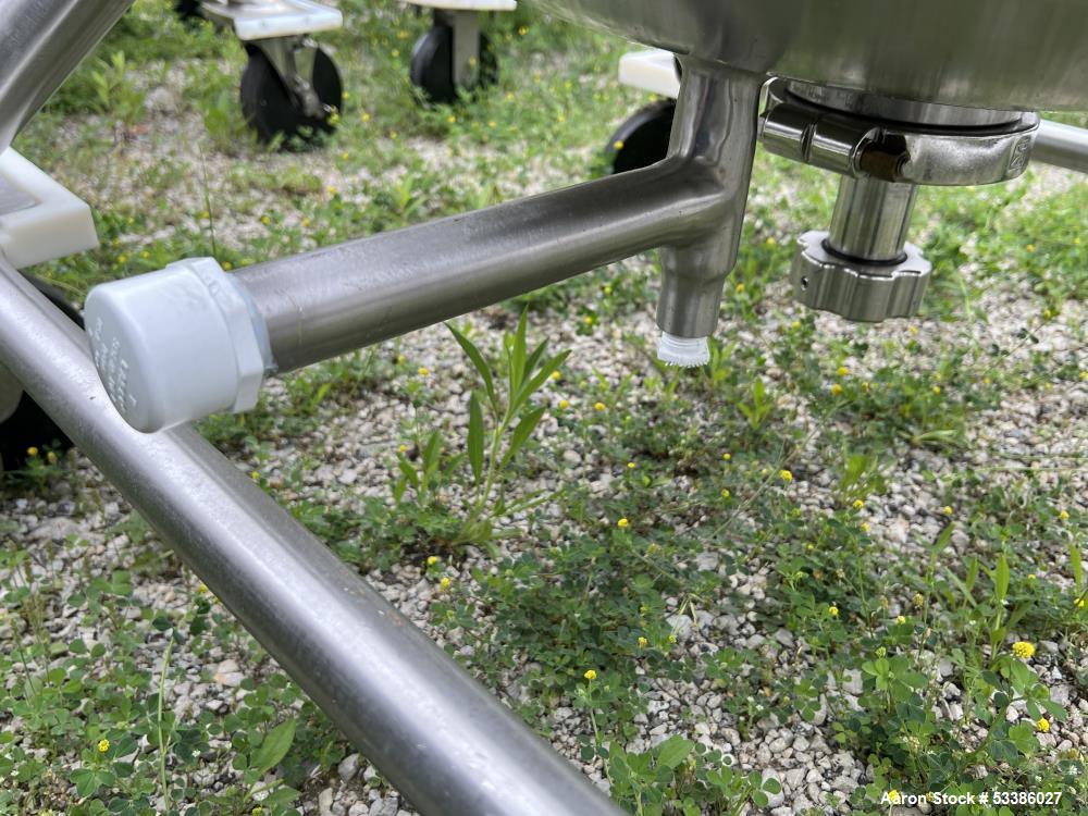 Used Dished Bottom 316L Stainless Steel Jacketed Tank, Made by Precision Stainless.