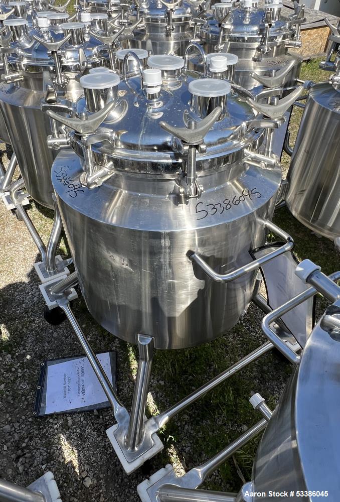 Used- Stainless Steel 120 Liter / 31.7 Gallon Jacketed Tank, Stainless Steel, Vertical. Approximate 20" diameter x 24" strai...